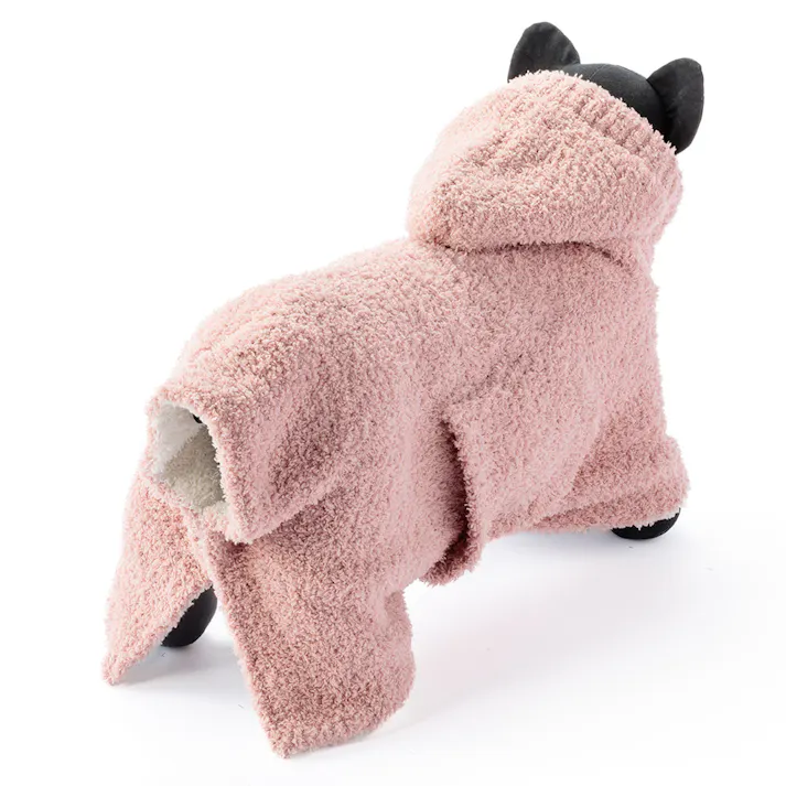 【送料無料】着るブランケット ピンク Mサイズ ペット服(犬の服)