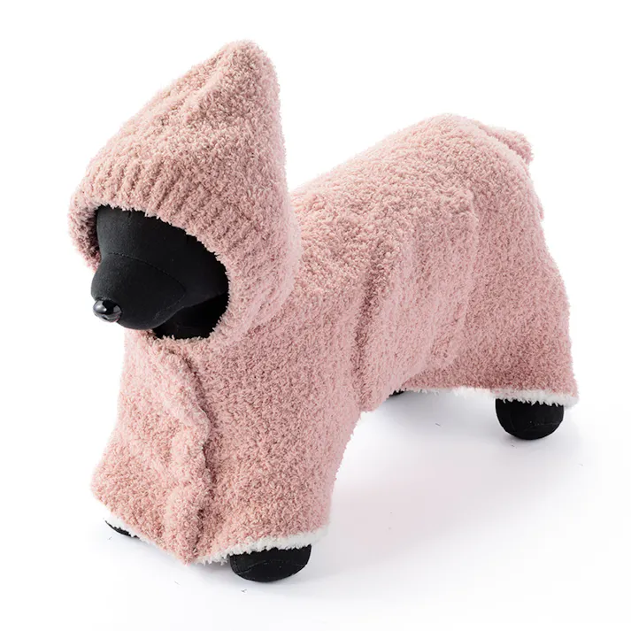 【送料無料】着るブランケット ピンク Mサイズ ペット服(犬の服)