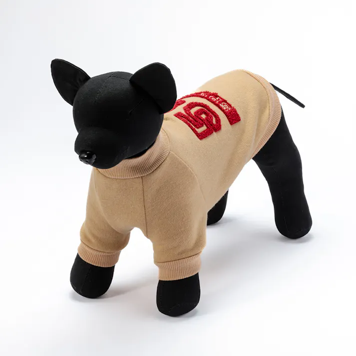 【送料無料】ナンバートレーナー ベージュ FLサイズ ペット服(犬の服)