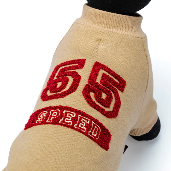 【送料無料】ナンバートレーナー ベージュ 4Lサイズ ペット服(犬の服)