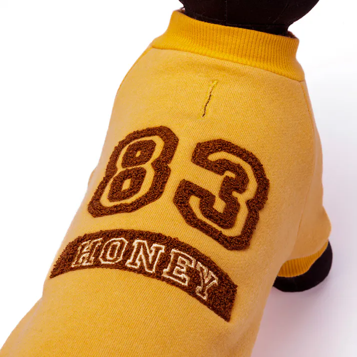 【送料無料】ナンバートレーナー イエロー Lサイズ ペット服(犬の服)