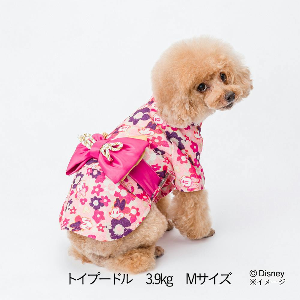 送料無料】着物ミニーマウス Lサイズ ペット服(犬の服)(販売終了