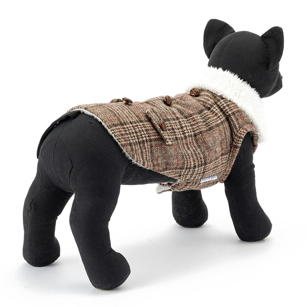 OLIVE チェック柄ボアアウター MDサイズ ペット服(犬の服)(販売終了