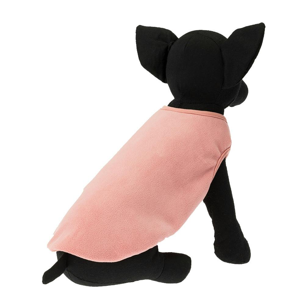送料無料】フリース裏地付カットソー ピンク SSサイズ ペット服(犬の服