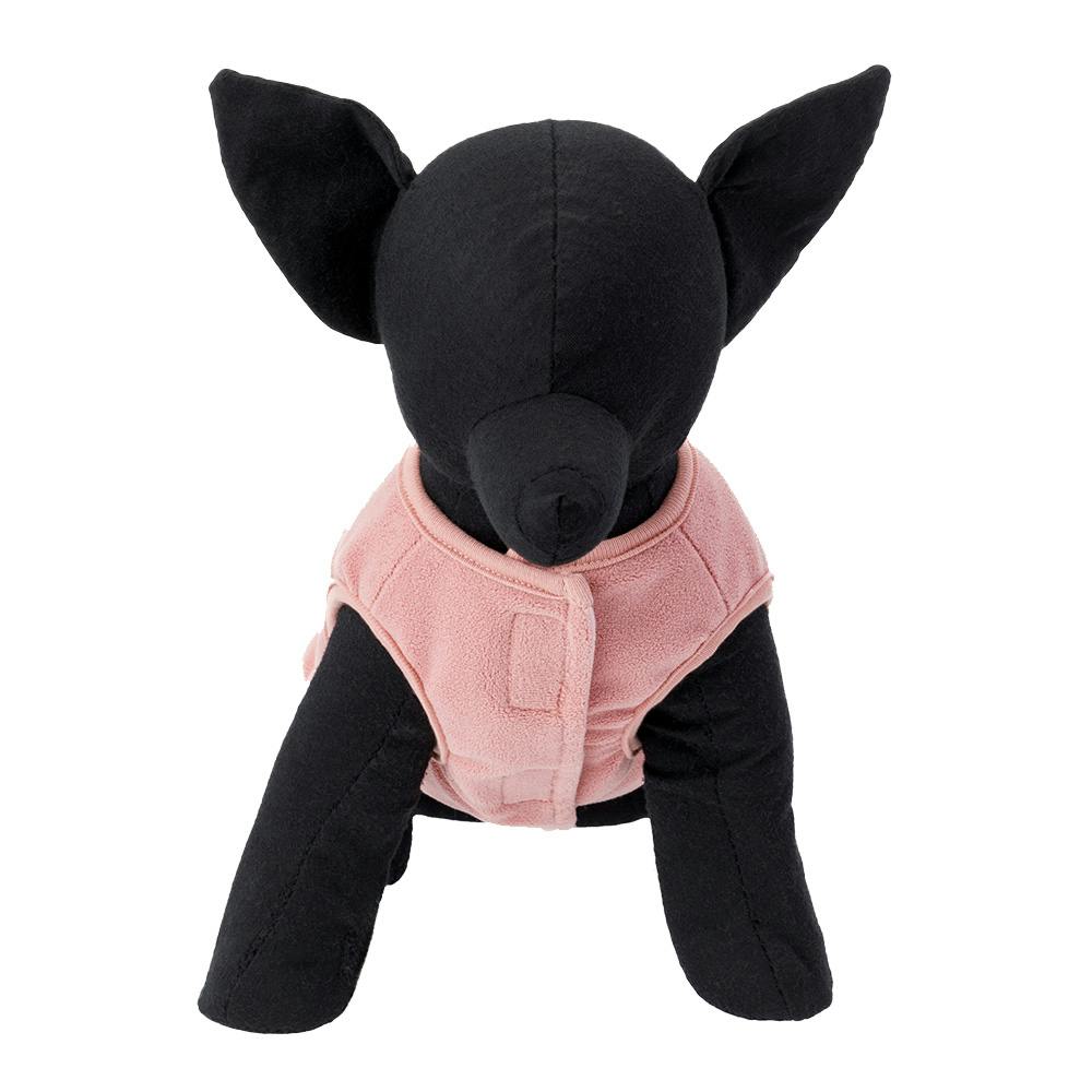 送料無料】フリース裏地付カットソー ピンク SSサイズ ペット服(犬の服