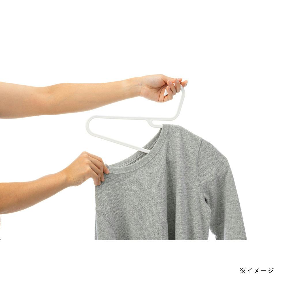 襟元が伸びにくく衣類がすべりにくいランドリーハンガー 3本組