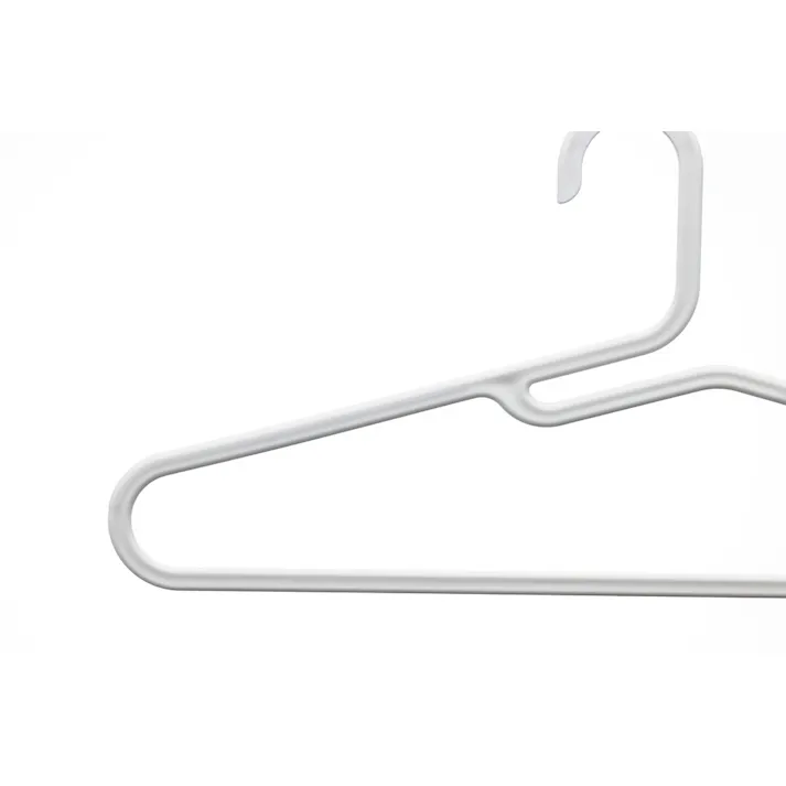 襟元が伸びにくく衣類がすべりにくいランドリーハンガー 3本組 ホワイト