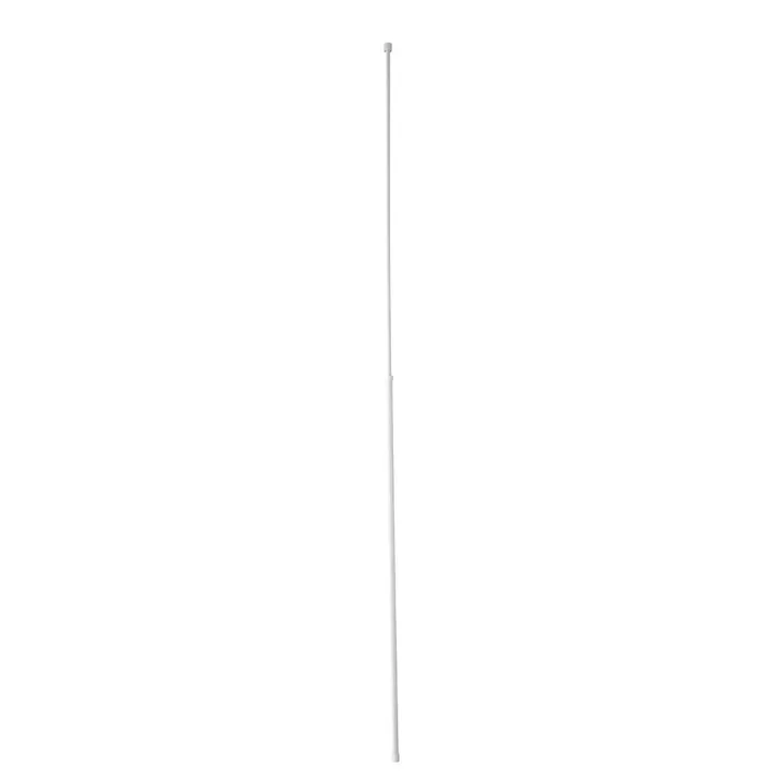 室内用伸縮ポール スリム 0.8-1.3m ホワイト 耐荷重5kg