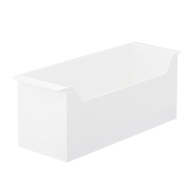 積み重ねできる出し入れしやすい コロ付きランドリー用BOX ホワイト