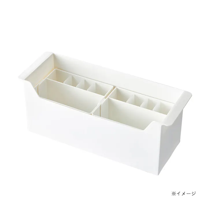 積み重ねできる出し入れしやすい コロ付きランドリー用BOX ホワイト