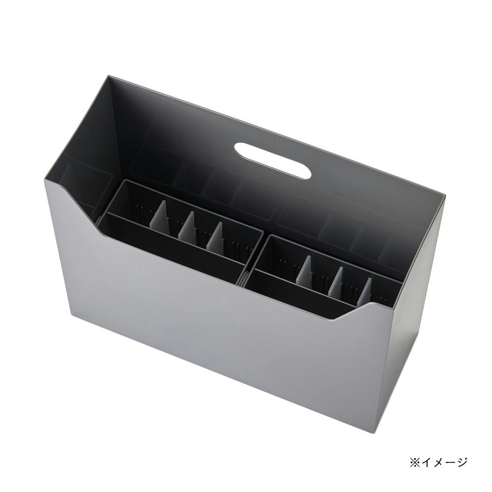 持ち運びやすくシンク下でも取り出しやすい ランドリー用BOX グレー
