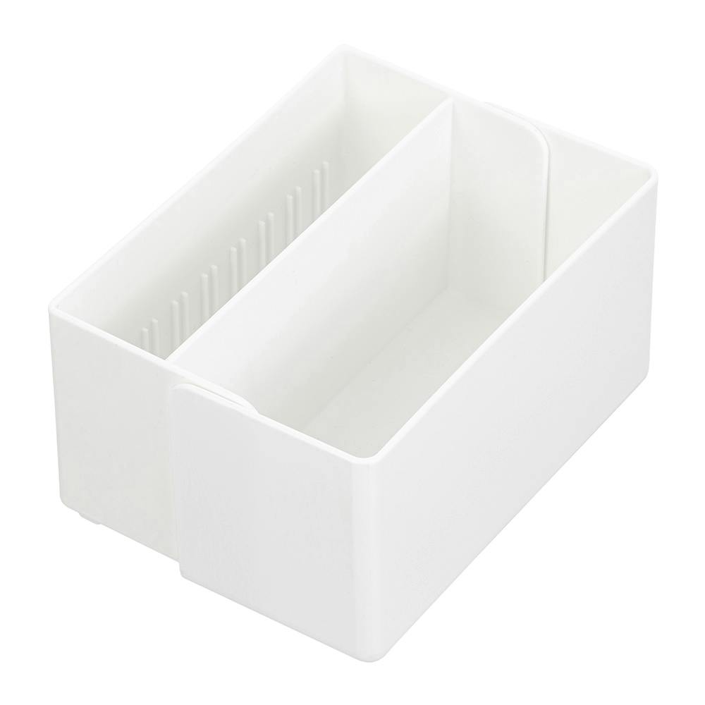 組み合わせて使える 仕切り付き可動式収納BOX ホワイト | バスケット