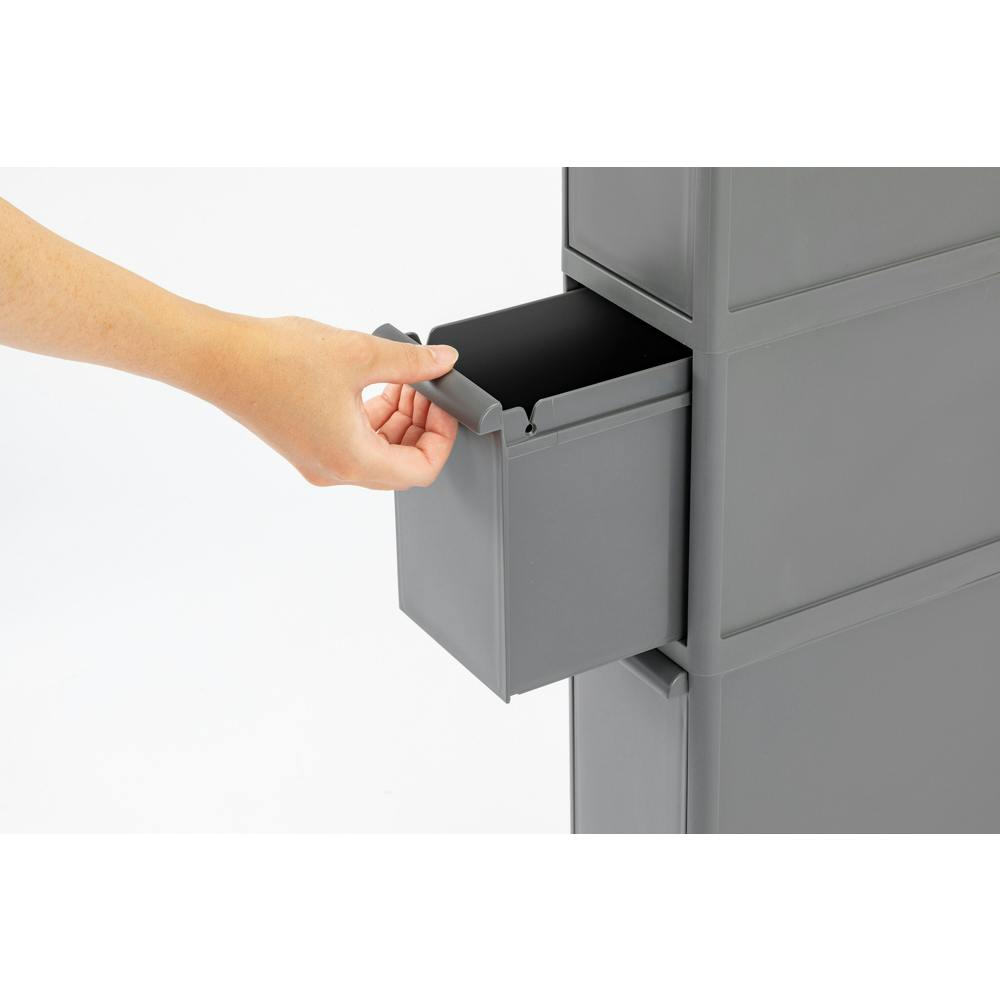 またげる段差解消すきまストッカー3段 グレー | バスケット