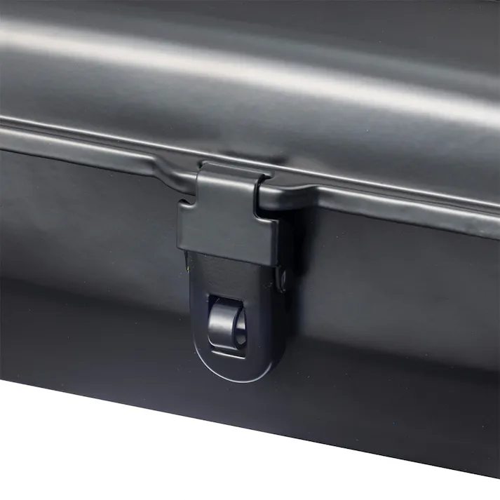 カインズ スチール工具箱 380 ブラック 幅38cm 奥行16.5cm 高さ11.5cm