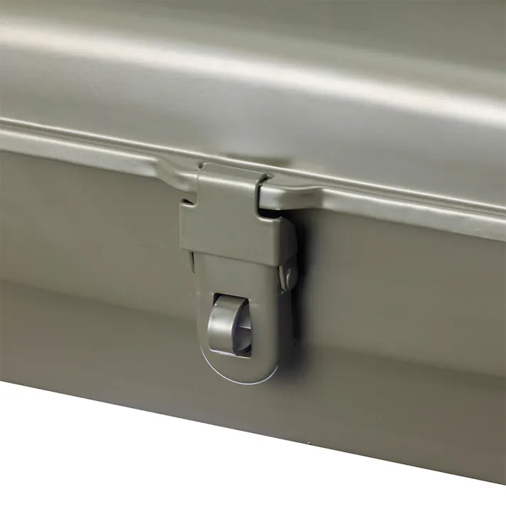 カインズ スチール工具箱 380 カーキ 幅38cm 奥行16.5cm 高さ11.5cm