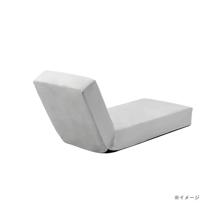 リクライニングできるブロックソファ 専用カバー グレー 幅60cm 奥行180cm 高さ18cm 制菌防臭加工 爪の引っかきに強い (カバーのみ)【別送品】