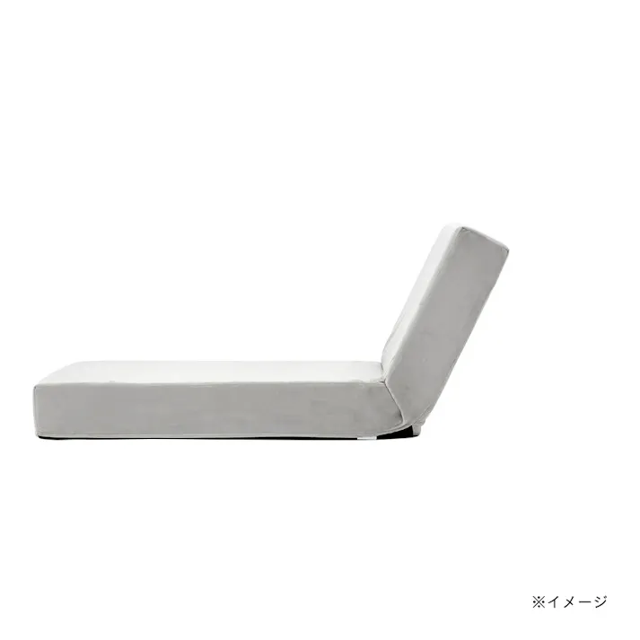 リクライニングできるブロックソファ 専用カバー グレー 幅60cm 奥行180cm 高さ18cm 制菌防臭加工 爪の引っかきに強い (カバーのみ)【別送品】