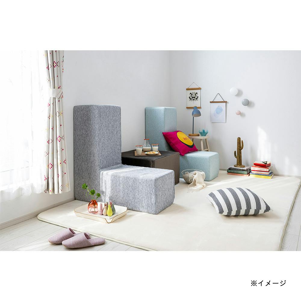 ブロックソファカバー ＆Pet コーナー ミックスグレー 幅90cm