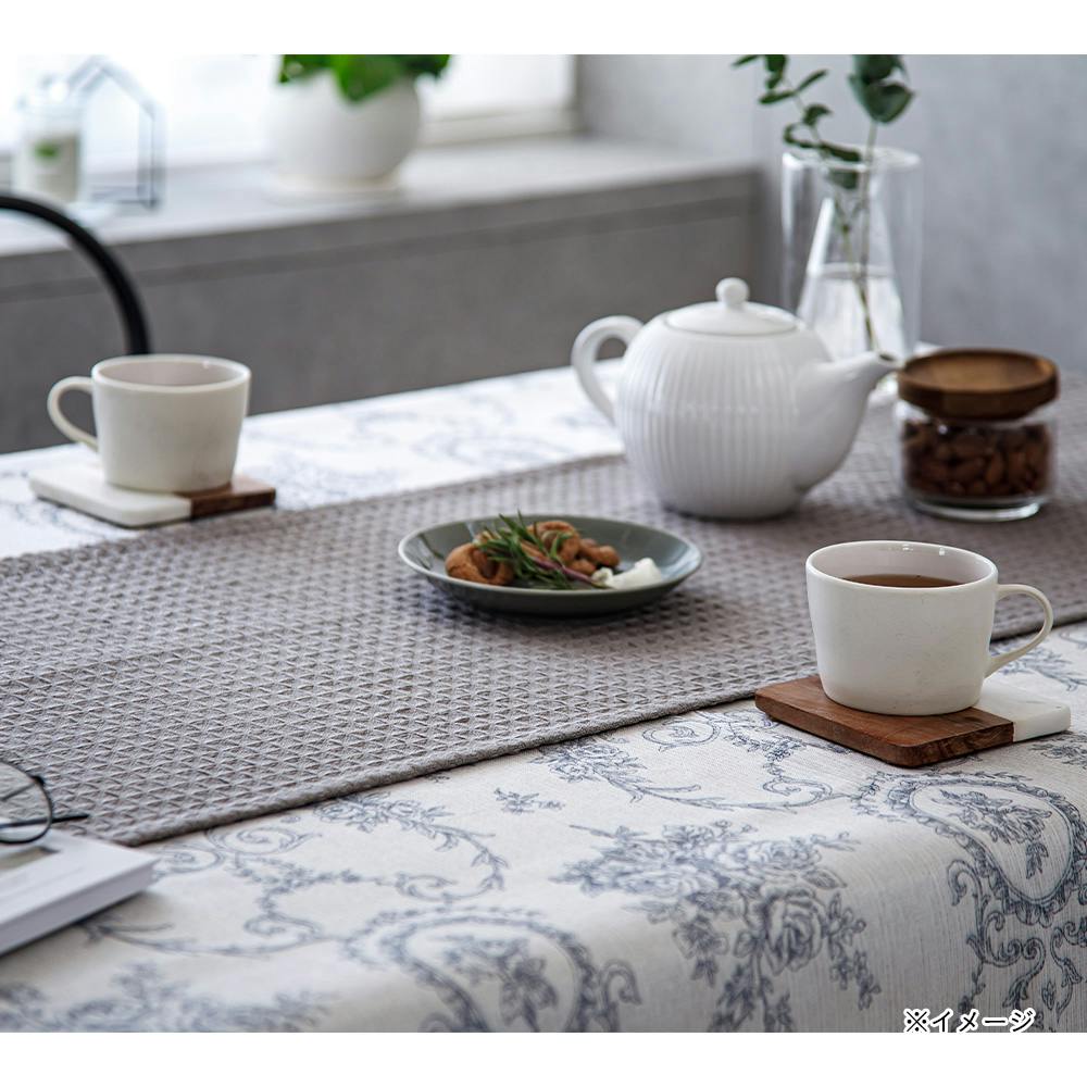 テーブルクロス ルソラ ホワイト/グレー 120×150cm | インテリア雑貨