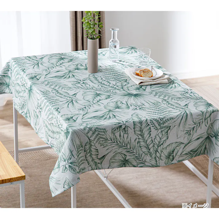 テーブルクロス ピアルモ グリーン 120×120cm