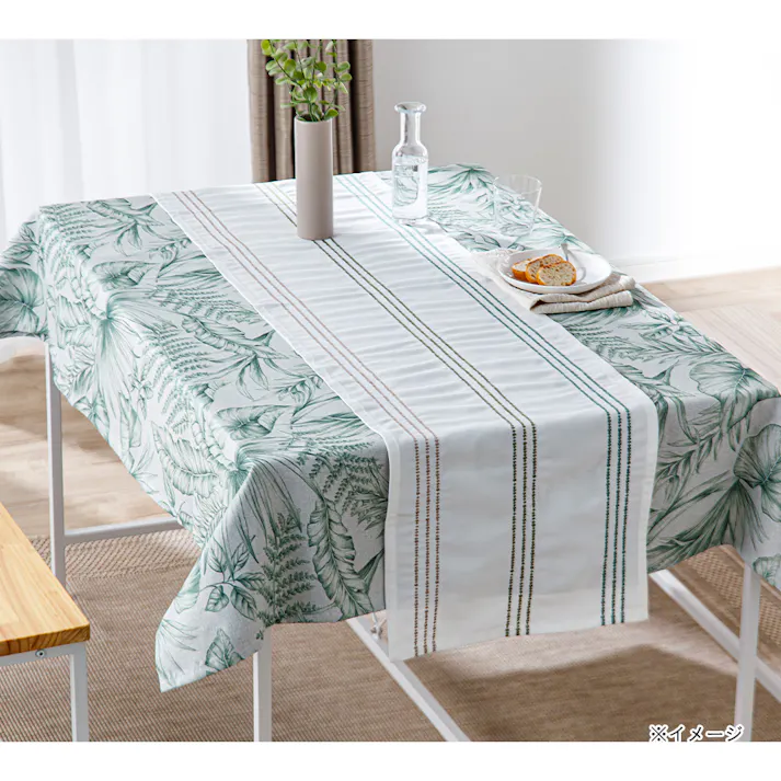 テーブルクロス ピアルモ グリーン 120×120cm