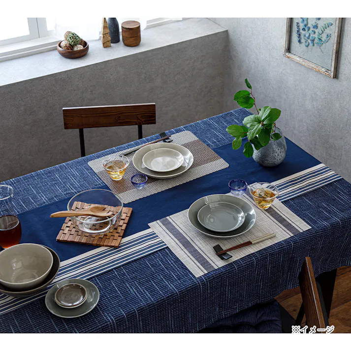 テーブルランナー なごみ ネイビー 40×180cm