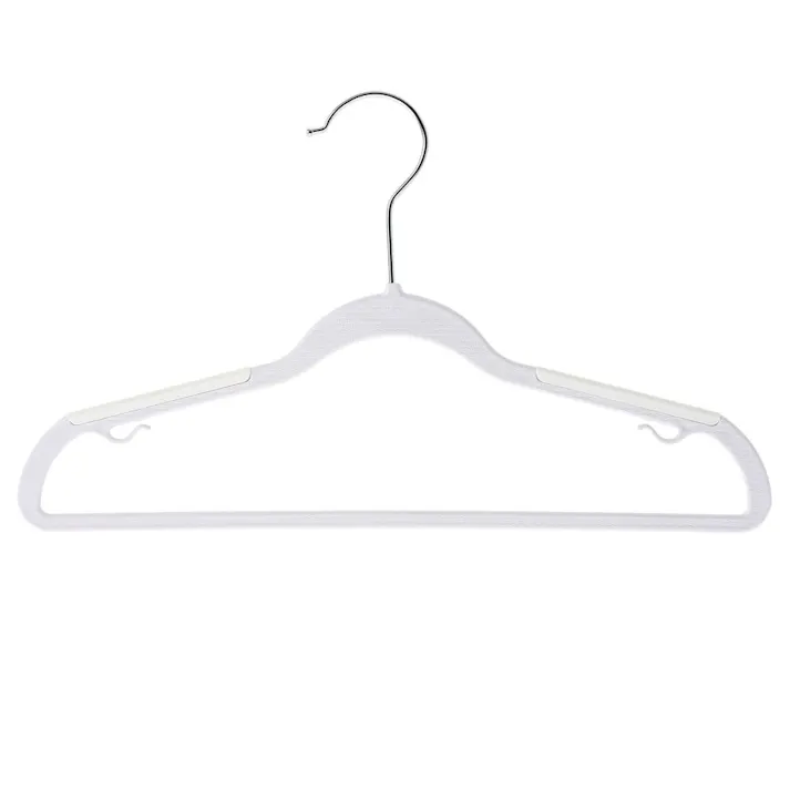 すべり止め付きハンガー キッズ用 ホワイト 5本組