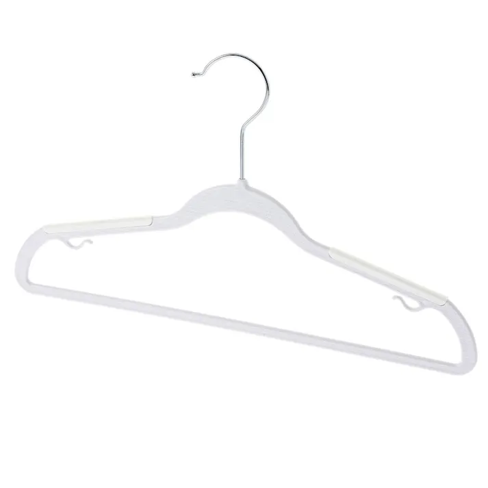 すべり止め付きハンガー キッズ用 ホワイト 5本組
