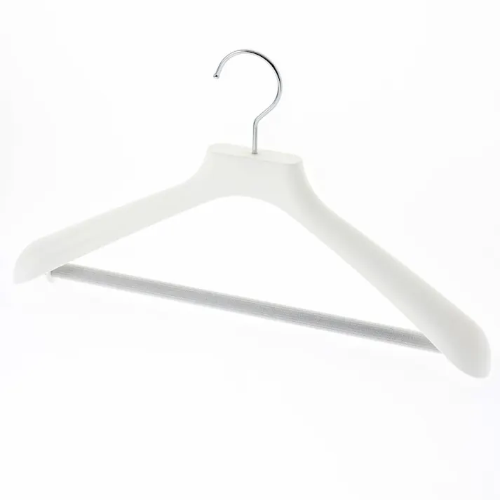 ボトムスがすべりにくいスーツハンガー 40cm ホワイト
