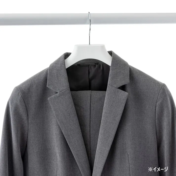 ボトムスがすべりにくいスーツハンガー 40cm ホワイト