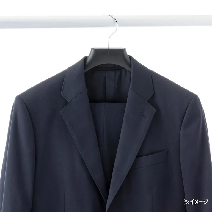 ボトムスがすべりにくいスーツハンガー 45cm ブラック