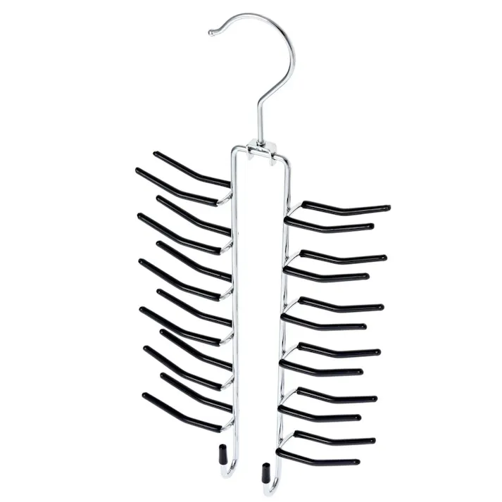 すべらないスチールネクタイハンガー ブラック