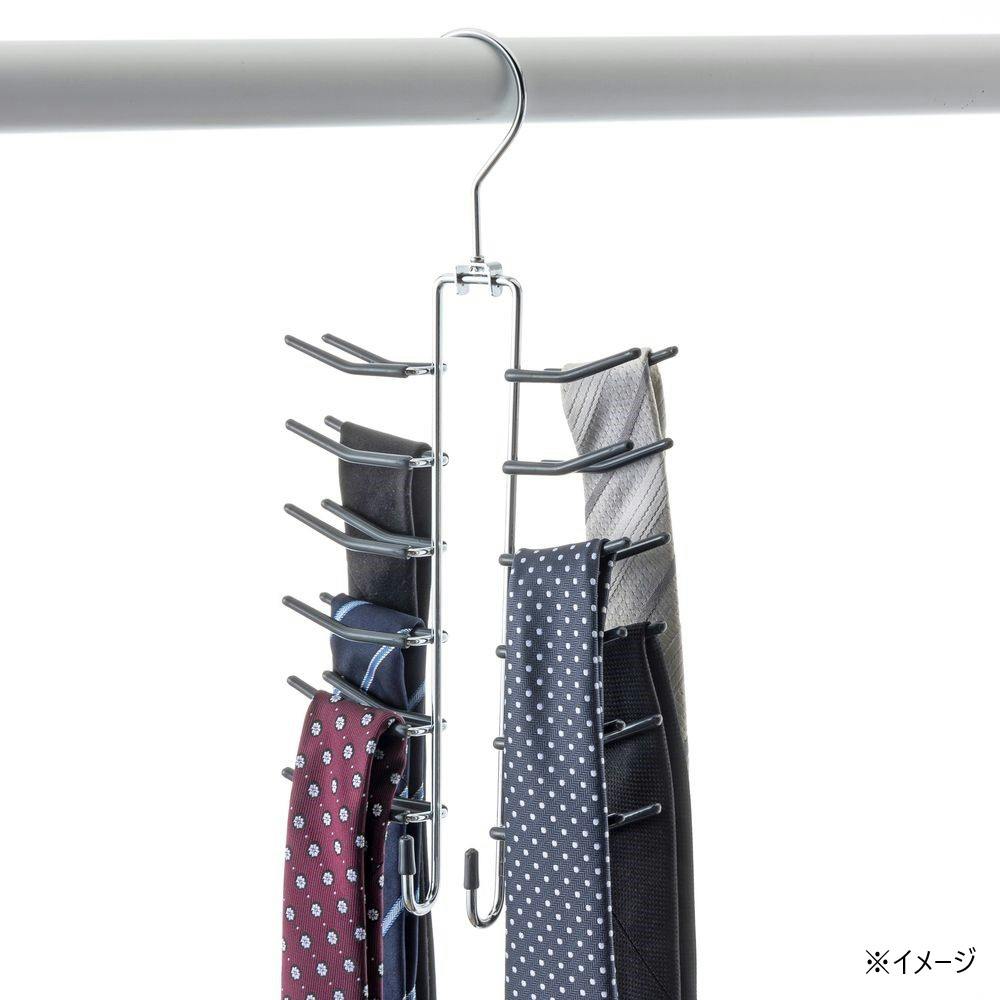 すべらないスチールネクタイハンガー ブラック | 衣類ハンガー 通販