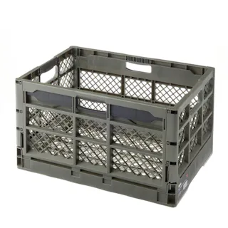 取っ手が持ちやすいおりたたみコンテナ ダークグリーン