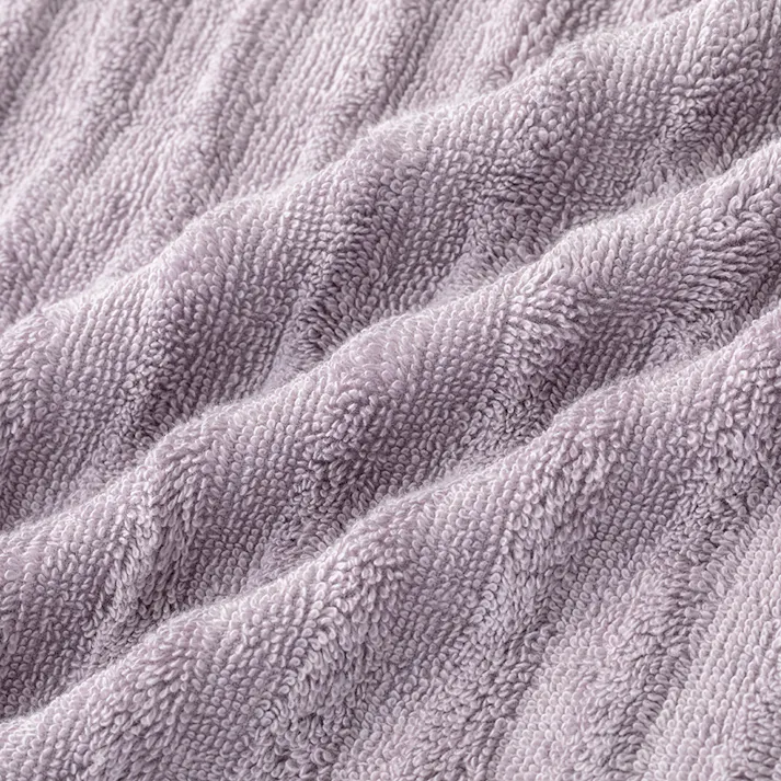 ふっくらドビーボーダー フェイスタオル パープル(販売終了)