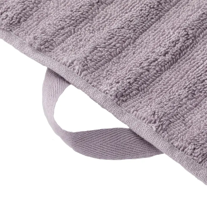 ふっくらドビーボーダー フェイスタオル パープル(販売終了)