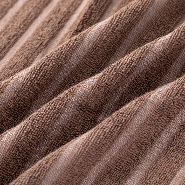 乾きやすいドビーボーダー バスタオル ブラウン(販売終了)