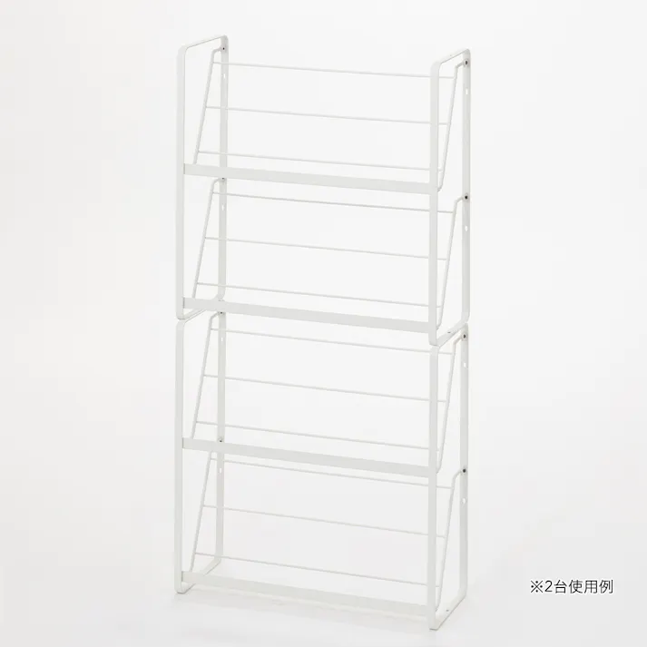 浮かせて収納 スリッパ・シューズラック ホワイト G41