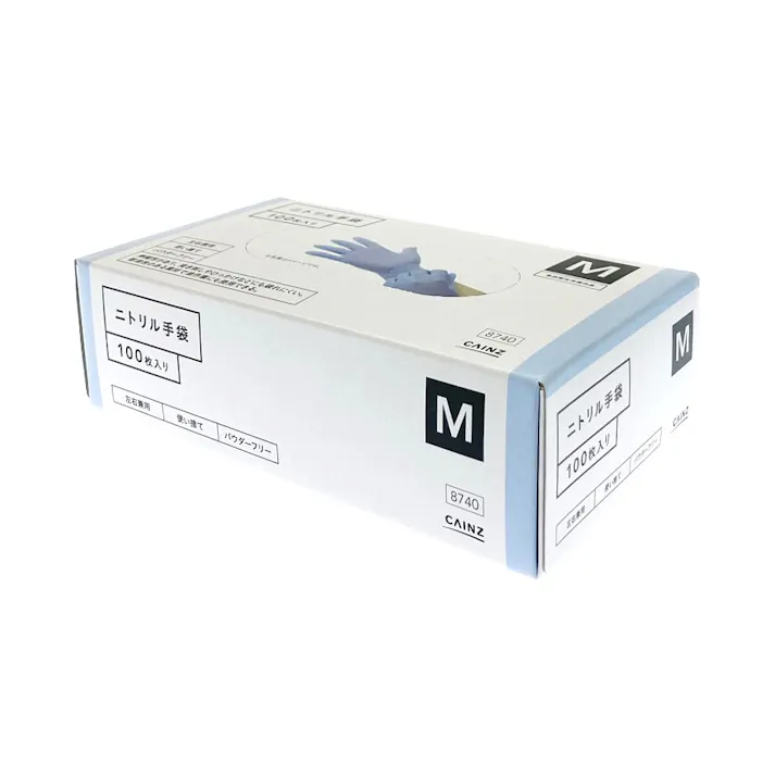 ニトリル手袋 M 100枚入り KNR100M