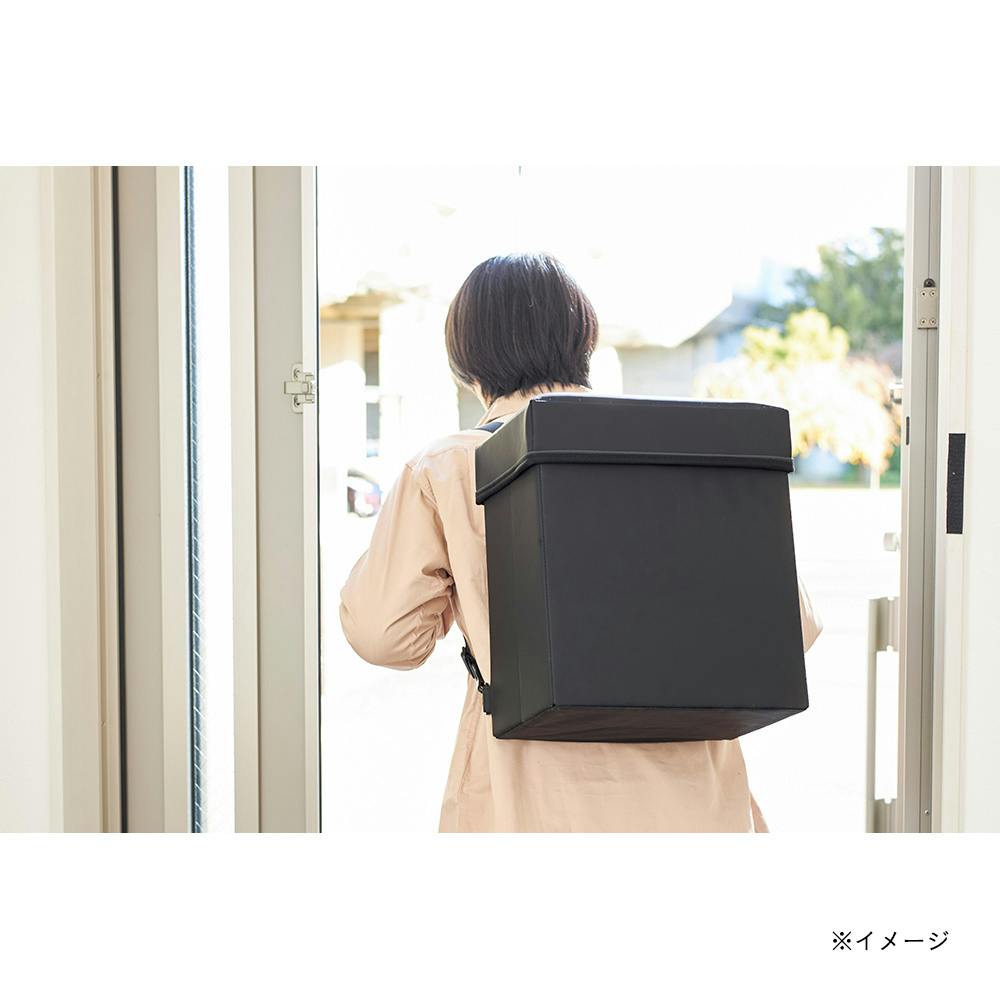 持ち運びできる防災収納スツール ブラック