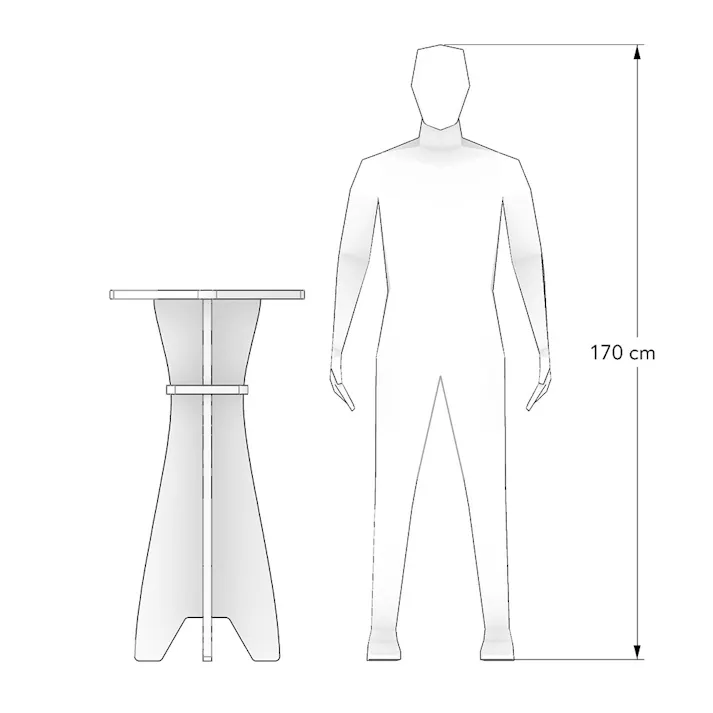 【CDM】スタンディングカフェテーブル【別送品】