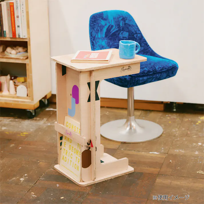 【CDM】本が収納できるサイドテーブル 1個【別送品】