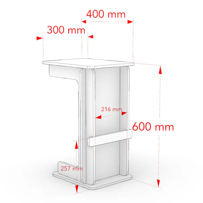 【CDM】本が収納できるサイドテーブル 1個【別送品】