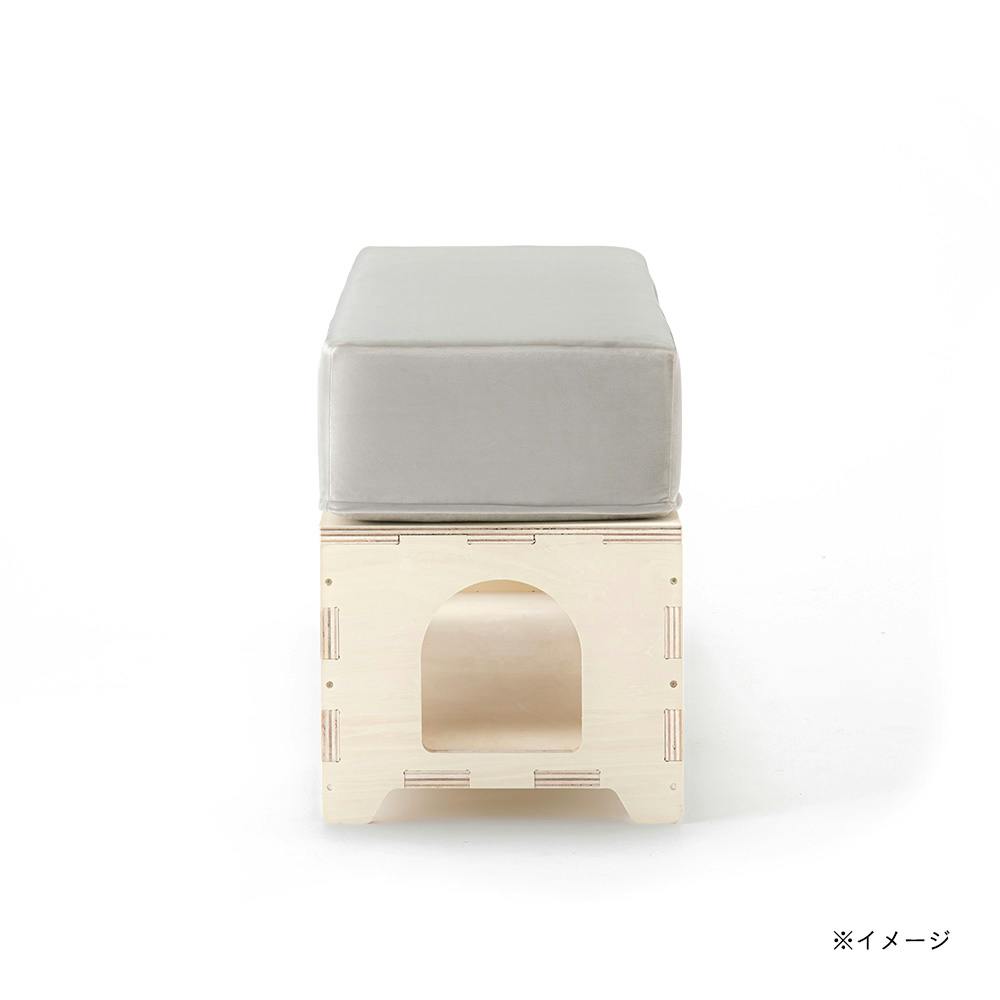 【未使用】CAGUUU 猫用トンネル型ベンチ（ホワイト） Kraft Paper 猫用トンネル型ベンチ | くぐって休めるやさしい