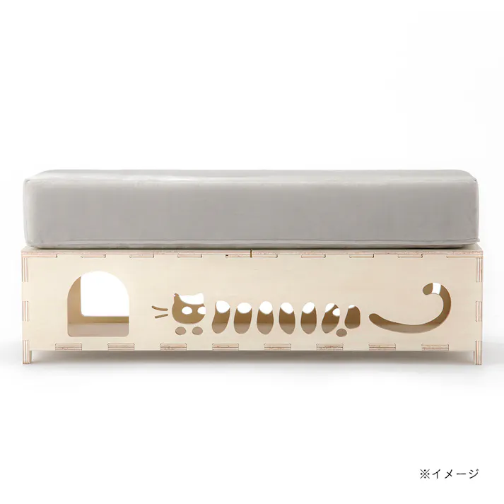【CDM】ねこのトンネルベンチ S(シナ)【別送品】