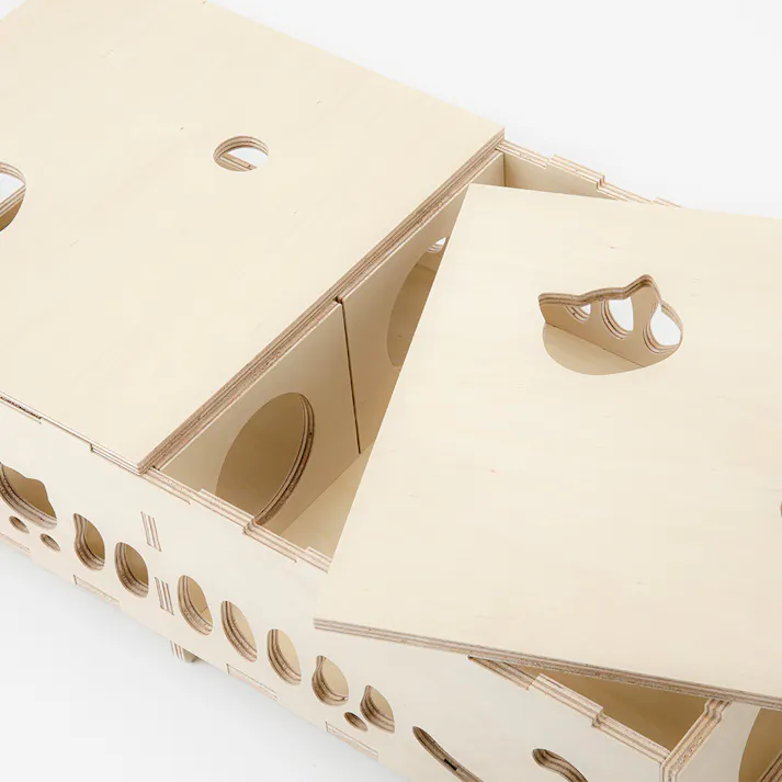 【CDM】ねこのトンネルベンチ M(シナ)【別送品】