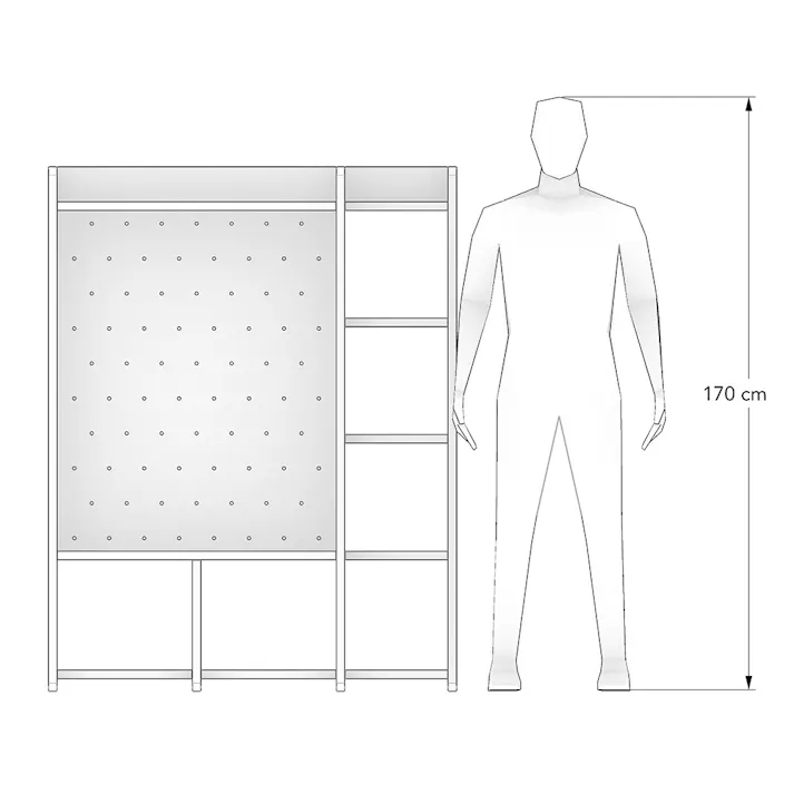 【CDM】ミニヌック付き本棚 S【別送品】