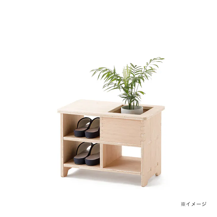 【CDM】プランターが置けるベンチ S【別送品】