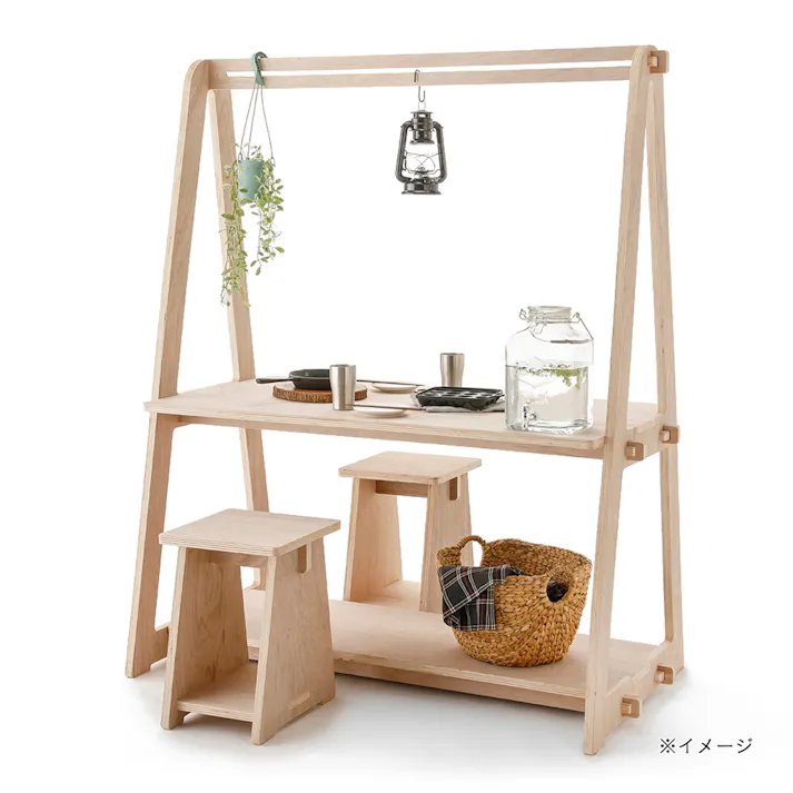 【CDM】屋台テーブルM(スツール1脚付き)【別送品】