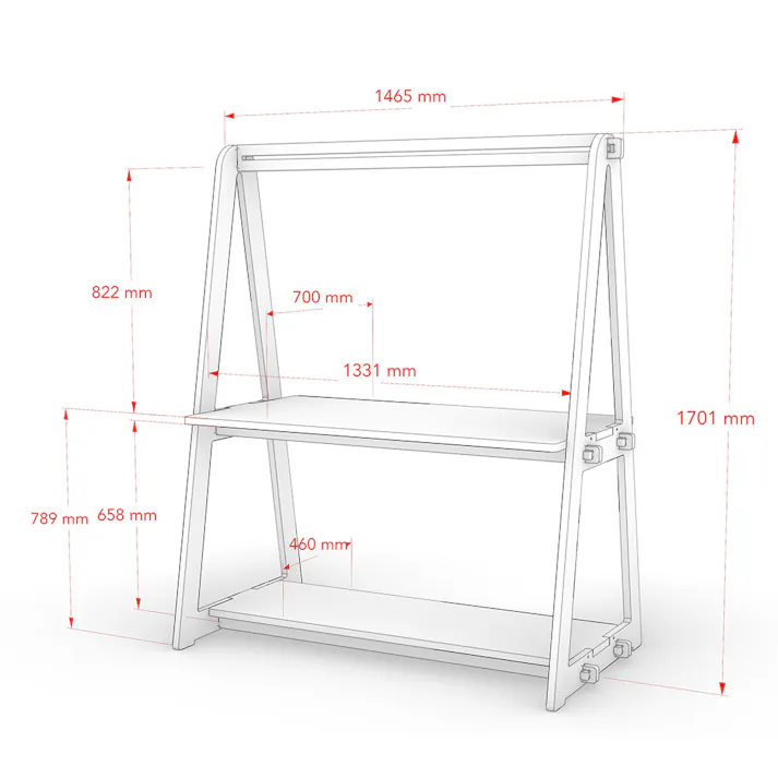 【CDM】屋台テーブルM(スツール1脚付き)【別送品】